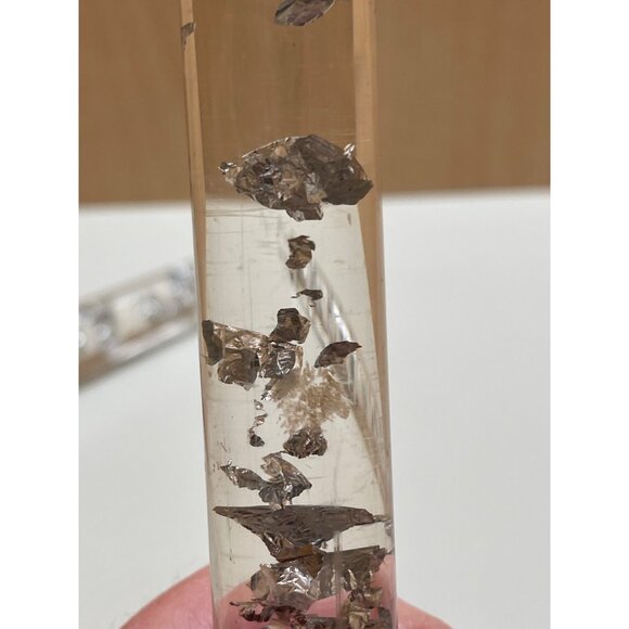 Vintage Decorative Clear Lucite Taper Candles With Silver Foil Accents By Gregor - Picture 4 of 9